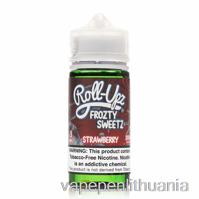 Braškių Ledas - Sultys Roll-upz - 100ml 6mg Vape Skystis